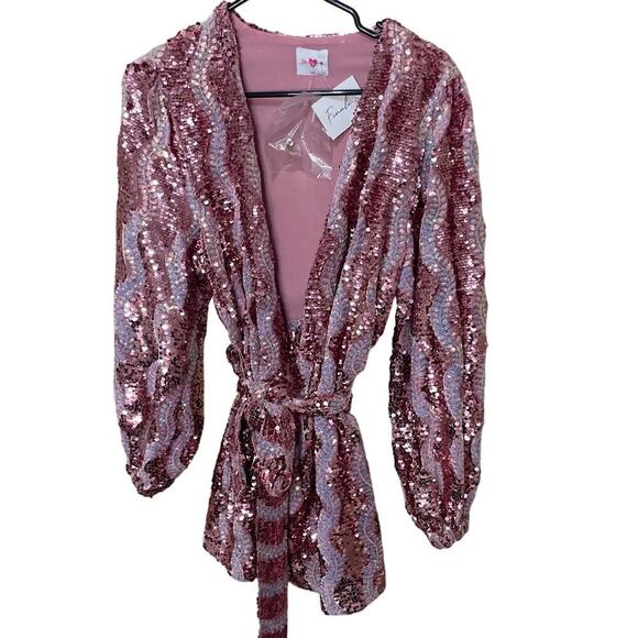 Fate Dresses & Skirts - Fate Pink Sequined Wrap Dress